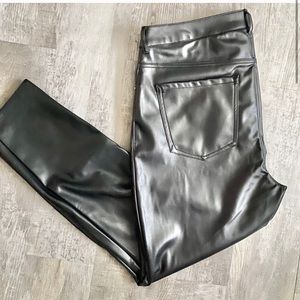 Express NWT faux leather pants black high waisted
